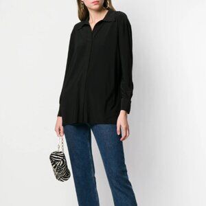 Norma Kamali NK Concealed Fastened Collared Shirt